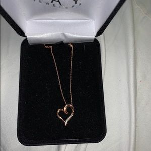 Rose gold diamond heart Necklace